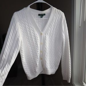 Ralph Lauren White cardigan